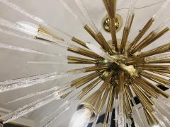 Sputnik chandelier in polished brass and glass Italy 1980 - 1849899