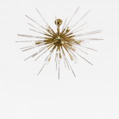 Sputnik chandelier in polished brass and glass Italy 1980 - 1850371