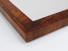 Square Biedermeier Antique 19th Century Walnut Wall Mirror Vienna 1850s - 4641843