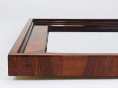 Square Biedermeier Antique 19th Century Walnut Wall Mirror Vienna 1850s - 4641846
