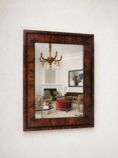 Square Biedermeier Antique 19th Century Walnut Wall Mirror Vienna 1850s - 4641853