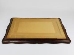 Square Biedermeier Carved Scalloped Walnut Wall Mirror Vienna ca 1850 - 4298759