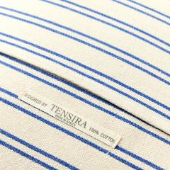 Square Blue and White Stripe Pillows by Tensira - 3605781