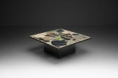 Square Coffee Table with Stone Top Norway ca 1960s - 4685176