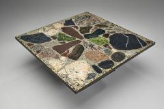Square Coffee Table with Stone Top Norway ca 1960s - 4685178