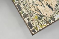 Square Coffee Table with Stone Top Norway ca 1960s - 4685180