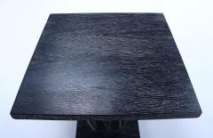 Square French dark cerused oak occasional table with interesting base c 1945 - 3403792