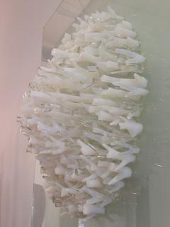 Square Hand Blown Glass Coral Look Wall Light - 4645061