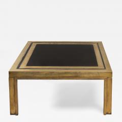 Square Low Table In Brass And Glass Italy 1970s - 1875710