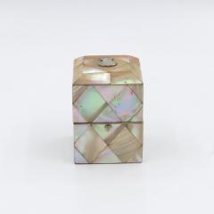 Square Mother of Pearl Inlaid Box Shield Mount English circa 1880 - 4157011