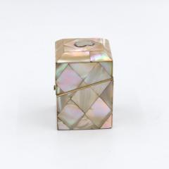 Square Mother of Pearl Inlaid Box Shield Mount English circa 1880 - 4157012