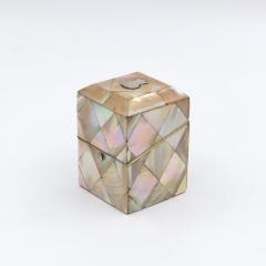 Square Mother of Pearl Inlaid Box Shield Mount English circa 1880 - 4157014