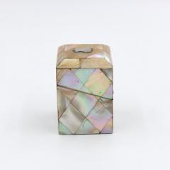 Square Mother of Pearl Inlaid Box Shield Mount English circa 1880 - 4157017