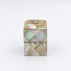 Square Mother of Pearl Inlaid Box Shield Mount English circa 1880 - 4157018