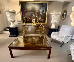 Square Red Lacquered Chinoiserie Occasional Table or Coffee Table - 4822905
