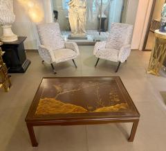 Square Red Lacquered Chinoiserie Occasional Table or Coffee Table - 4822906