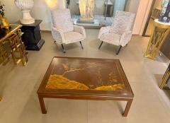 Square Red Lacquered Chinoiserie Occasional Table or Coffee Table - 4822907