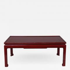 Square Red Lacquered Coffee Table - 2237420