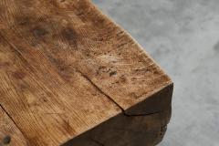 Square Wabi Sabi Style Coffee Table in Solid Oak Europe 1960s - 4394493