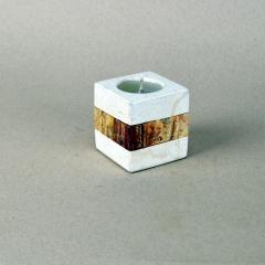 Square based Onyx candle holder with band - 2281728