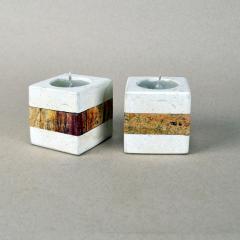 Square based Onyx candle holder with band - 2281730