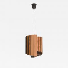 Square wood strip pendant - 3673433
