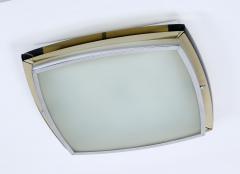 Squared Ceiling Light with Colored Glass Italy 1970s - 4086112