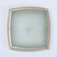 Squared Ceiling Light with Colored Glass Italy 1970s - 4086168