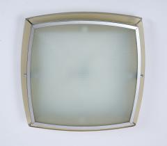 Squared Ceiling Light with Colored Glass Italy 1970s - 4086169