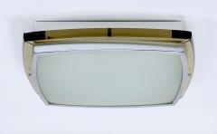 Squared Ceiling Light with Colored Glass Italy 1970s - 4086171