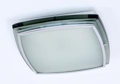 Squared Ceiling Light with Colored Glass Italy 1970s - 4086175