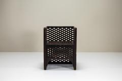 Squared shaped Side Chair in Dark Stained Wood Germany 1930s - 3891257