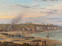 St Leonards on Sea Looking East Oil on Canvas by Thomas Ross England 1878 - 3497589