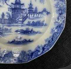 Staffordshire 8 25 Plate Whampoa Pattern Transferware Ceramic - 3897790