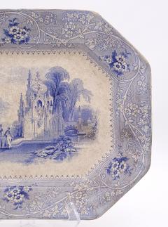 Staffordshire Blue and White Platter in the Columbia Pattern - 2439432