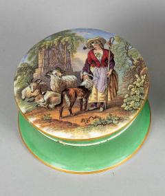 Staffordshire Cold Cream Jars with Lids A Pair - 4421871