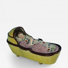 Staffordshire Pearlware Child In Rocking Cradle - 2507133