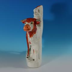 Staffordshire Pottery Milk Sold Here Cow Spill Vase - 3026542