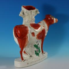 Staffordshire Pottery Milk Sold Here Cow Spill Vase - 3026547