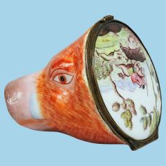 Staffordshire Stirrup Cup rare covered Boars Head c 1870 - 2180940