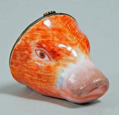 Staffordshire Stirrup Cup rare covered Boars Head c 1870 - 2180941