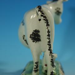 Staffordshire Yorkshire Pottery Prattware Cow Calf Group - 2651017