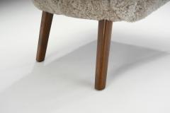 Stained Beech Easy Chairs in Sheepskin by a Danish Cabinetmaker Denmark 1940s - 2448763