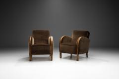 Stained Birch Art Deco Armchairs Europe ca 1930s - 3475365