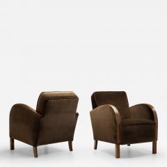 Stained Birch Art Deco Armchairs Europe ca 1930s - 3482130