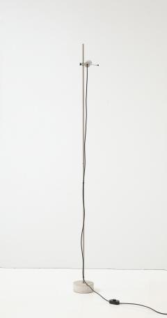 Stainless Steel Concrete Base Floor Lamp by Tito Agnoli f Oluce Italy 1960s - 3428030