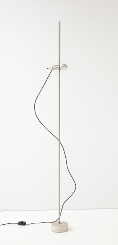 Stainless Steel Concrete Base Floor Lamp by Tito Agnoli f Oluce Italy 1960s - 3428031