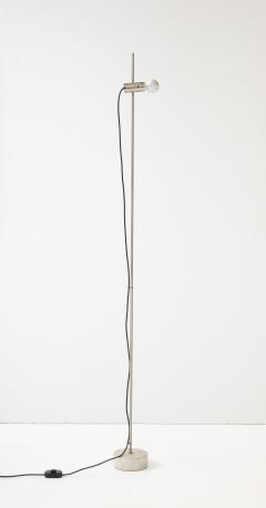 Stainless Steel Concrete Base Floor Lamp by Tito Agnoli f Oluce Italy 1960s - 3428032