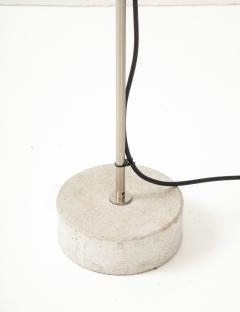 Stainless Steel Concrete Base Floor Lamp by Tito Agnoli f Oluce Italy 1960s - 3428036