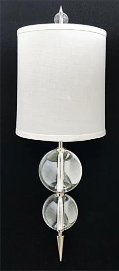 Stainless Steel Glass Ball Wall Sconces with Shades Finials - 3513561